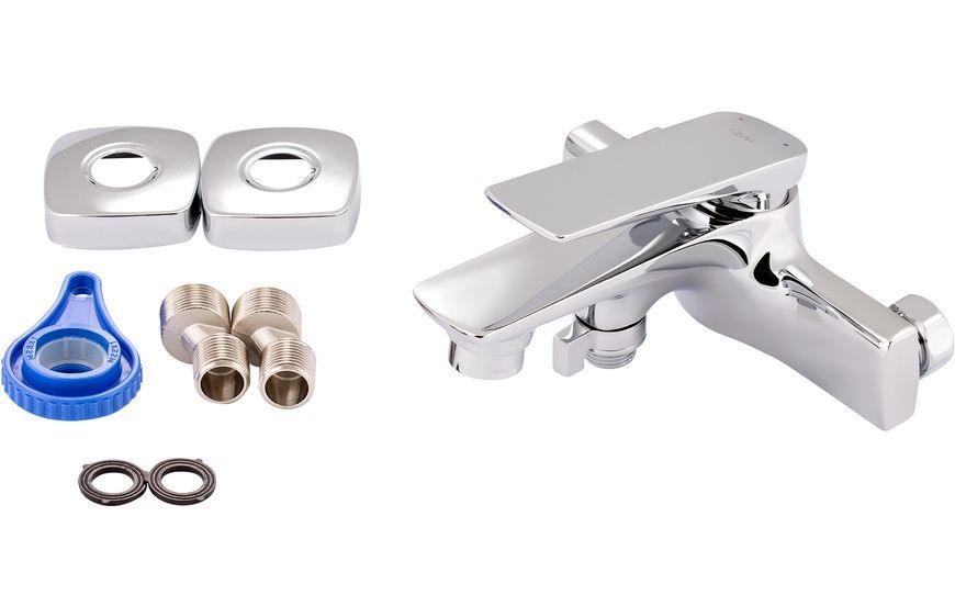 Змішувач для ванни QTAP Vlasta QTVLA3028102GC з коротким виливом - QTVLA3028102GC