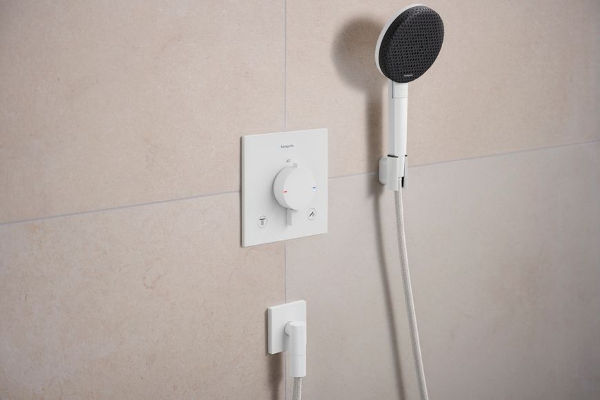 Душевой набор HANSGROHE Raindance Alive Select S 125 3jet EcoSmart со шлангом 160 см Matt White 24611700 белый - 24611700