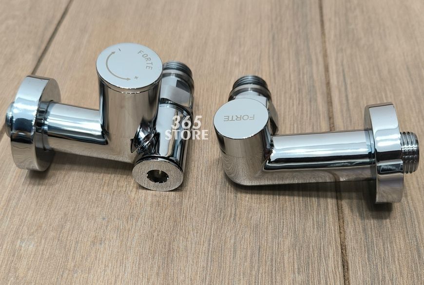 Комплект кранов для полотенцесушителя Thermo Alliance Standart угловой под ТЭН 1/2" SF395W15HE хром - SF395W15HE