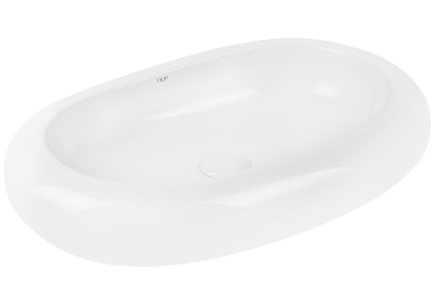 Раковина-чаша QTAP Robin 635x435x120 White с донным клапаном QT13113075W - QT13113075W
