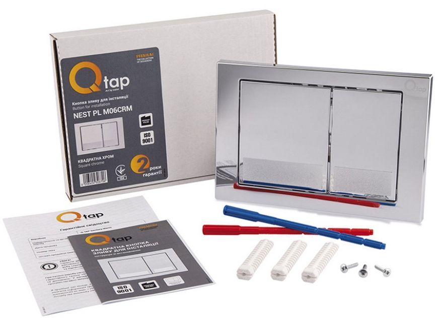 Панель смыва для унитаза QTAP Nest QT0111M06028CRM - QT0111M06028CRM