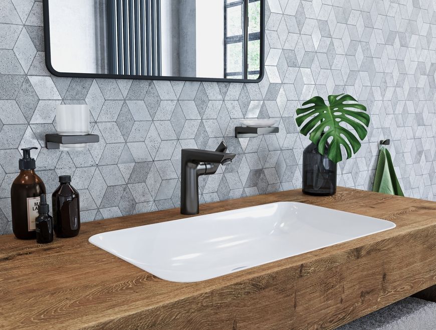 Мильниця HANSGROHE AddStoris Brushed Black Chrome 41746340 чорний хром