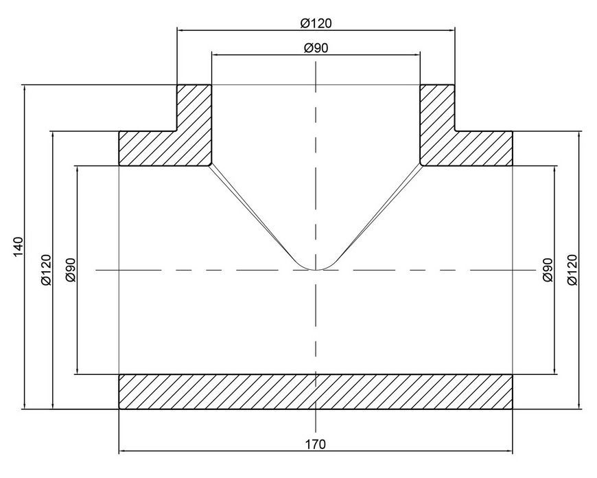 Тройник PPR THERMO ALLIANCE 90 - DSC008