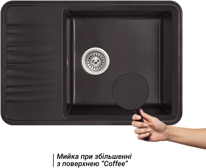 Кухонная мойка QTAP CS 7440 Coffee (QT7440COF551) - QT7440COF551