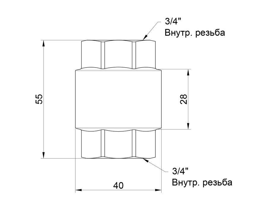 Зворотний клапан SD FORTE 3/4" SF240W20 - SF240W20