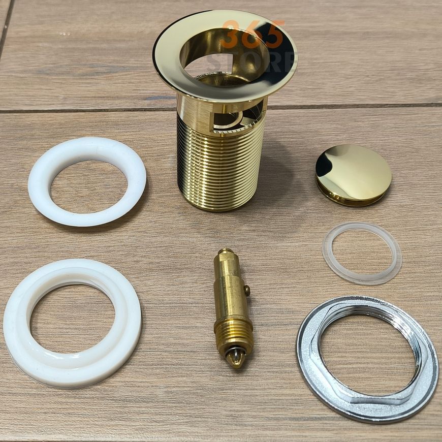 Донний клапан IMPRESE Pop-up золото для раковини 1 1/4" з переливом PP280zlato - PP280zlato