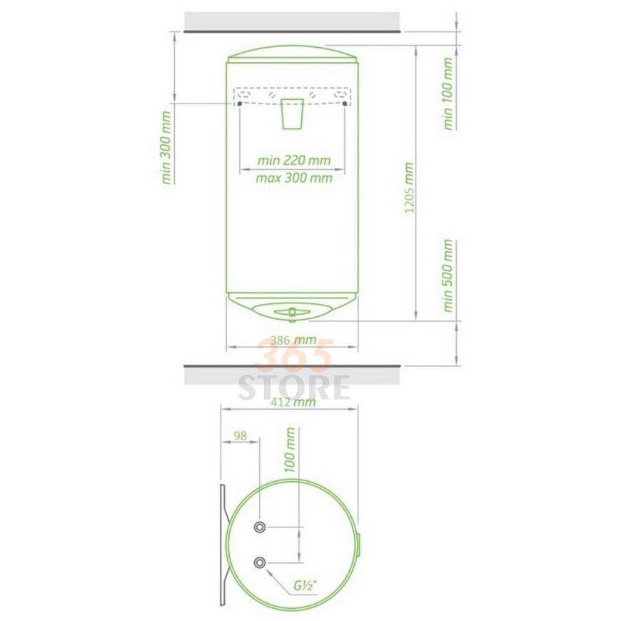Електричний водонагрівач TESY Bilight SLIM 80 GCV 803520 B11 TSRC - GCV803520B11TSRC