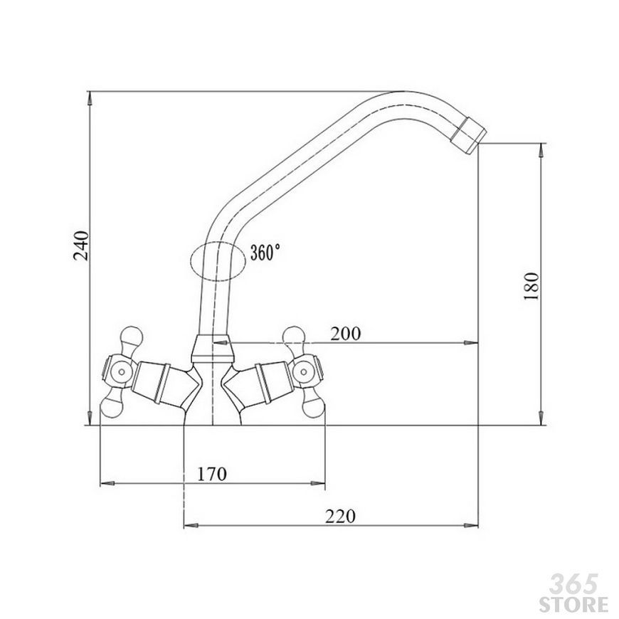 Змішувач для кухонної мийки TOUCH-Z Mayfair 271F - TZMAY271F