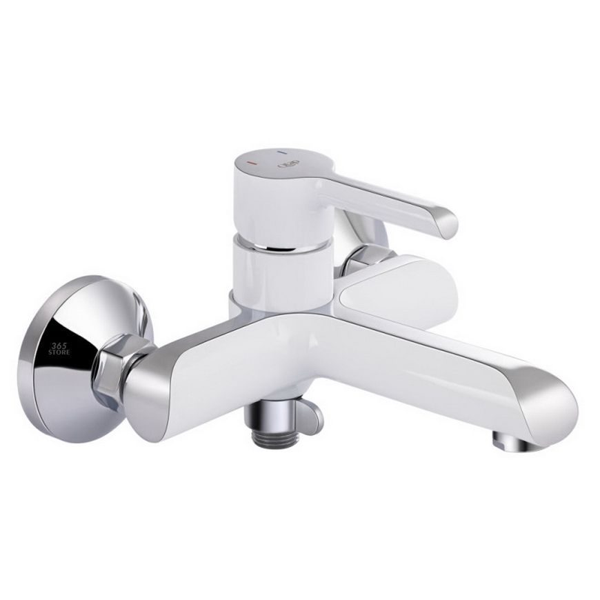 Смеситель для ванны Qtap Grand WCR 006 с коротким изливом Chrome/White QTGRAWCR006 - QTGRAWCR006