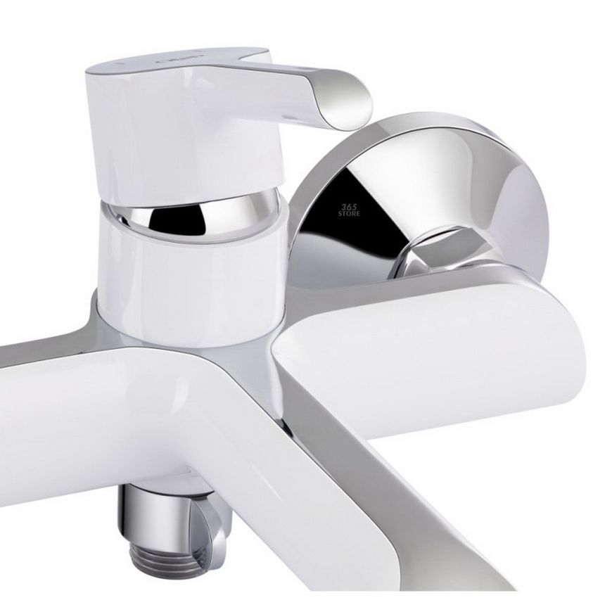 Смеситель для ванны Qtap Grand WCR 006 с коротким изливом Chrome/White QTGRAWCR006 - QTGRAWCR006