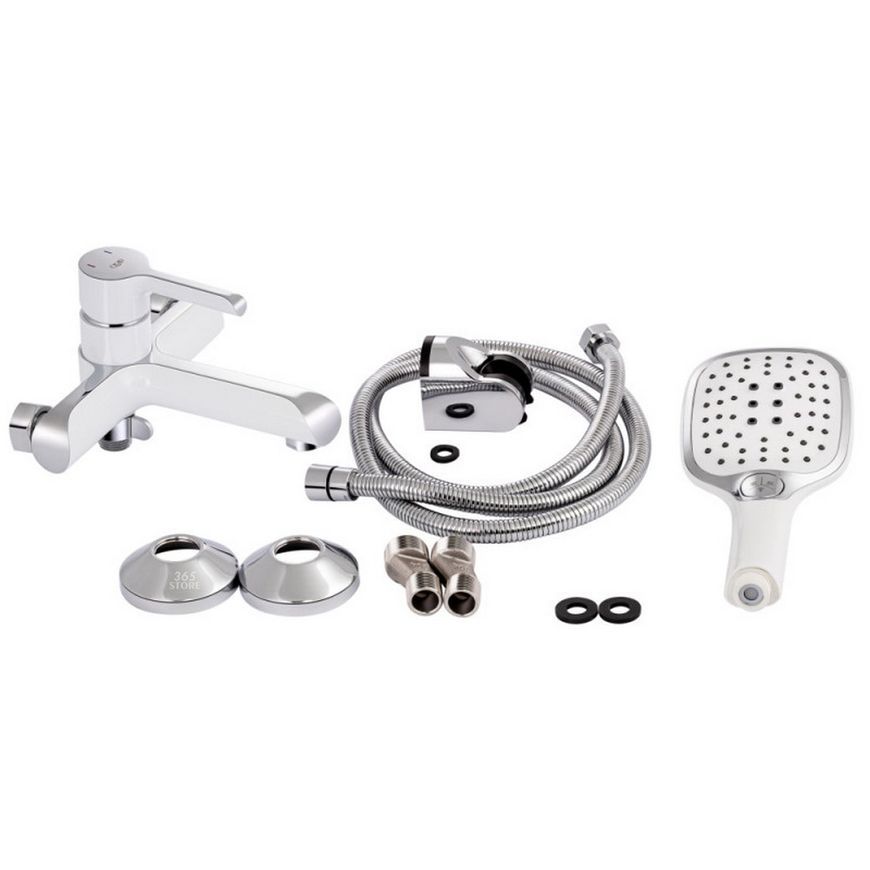 Смеситель для ванны Qtap Grand WCR 006 с коротким изливом Chrome/White QTGRAWCR006 - QTGRAWCR006