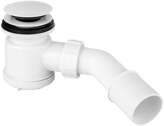 Сифон McALPINE "клік-клак" для ванни/душового піддона, HC26CLCP-WH білий глянцевий - HC26CLCP-WH