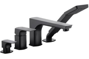 Смеситель с монтажом на борт ванны KFA ARMATURA MOKAIT BLACK 5535-210-81 - 5535-210-81