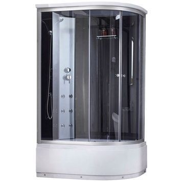 Гідромасажний бокс LIDZ TANI 120x80, високий, скло тоноване 4 мм + стінки BLA - LTSBM12080LSATHIGHGR