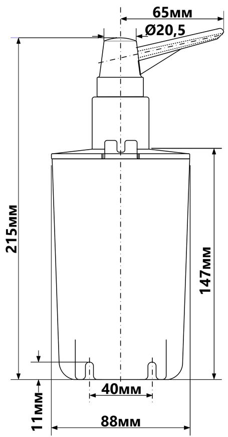 Дозатор для моющего средства McALPINE настольный HC21-CP хром