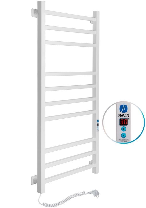 Рушникосушарка електрична NAVIN Loft 500х1000 Digital таймер регулятор ліва біла 12-143152-5010 - 12-143152-5010