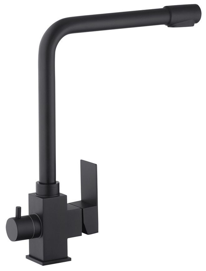 Смеситель для кухни с подключением к фильтру Kroner KRP Edelstahl Kubus-SCH03810 черный CV027939 - Kubus-SCH03810
