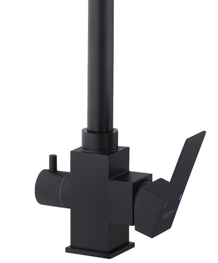 Смеситель для кухни с подключением к фильтру Kroner KRP Edelstahl Kubus-SCH03810 черный CV027939 - Kubus-SCH03810