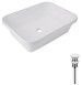 Раковина Qtap Scorpio врізна прямокутна 510х390х145 White з донним клапаном PU02 QT1411K490WN47290 - QT1411K490WN47290 - 1