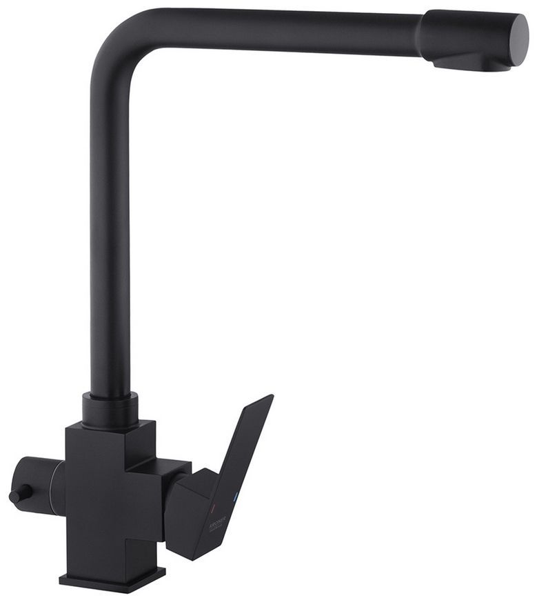 Смеситель для кухни с подключением к фильтру Kroner KRP Edelstahl Kubus-SCH03810 черный CV027939 - Kubus-SCH03810