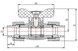 Кран шаровой BLUE OCEAN 32, универсальный - BOBVUA32XXXXX - 2