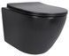 Унітаз підвісний Qtap Robin New Ultra Quiet сидіння Slim Duroplast/Soft-close/Quick relase чорний QT13332381АSMB - QT13332381АSMB - 1
