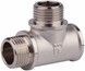 Трійник латунний SD Forte 3/4"ВРх3/4"ЗРх3/4"ЗР рівнопрохідний нікельований SF36520