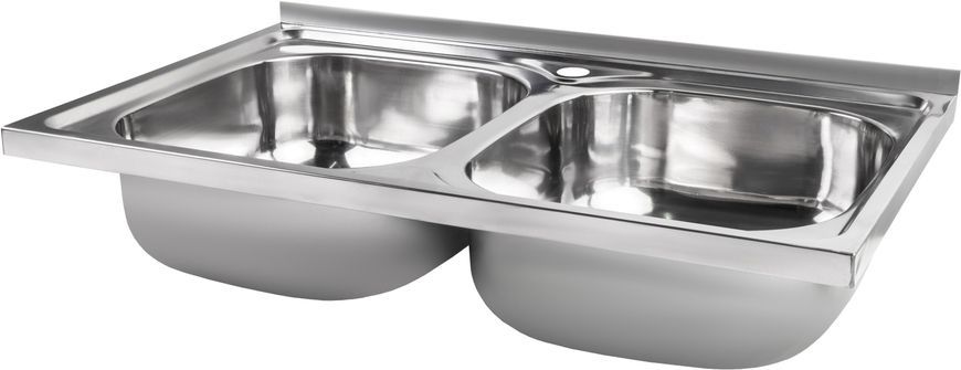 Кухонна мийка LIDZ 5080 Polish подвійна 0,8 мм (175) - LIDZ5080LPOL06