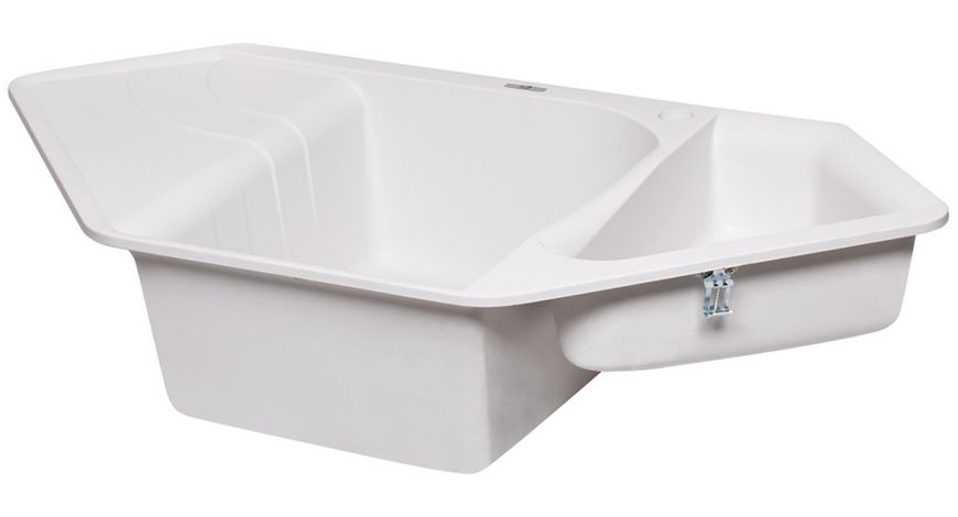 Кухонна мийка з додатковою чашею LIDZ 1000x500/225 WHI-01 (LIDZWHI011000500225) - LIDZWHI011000500225