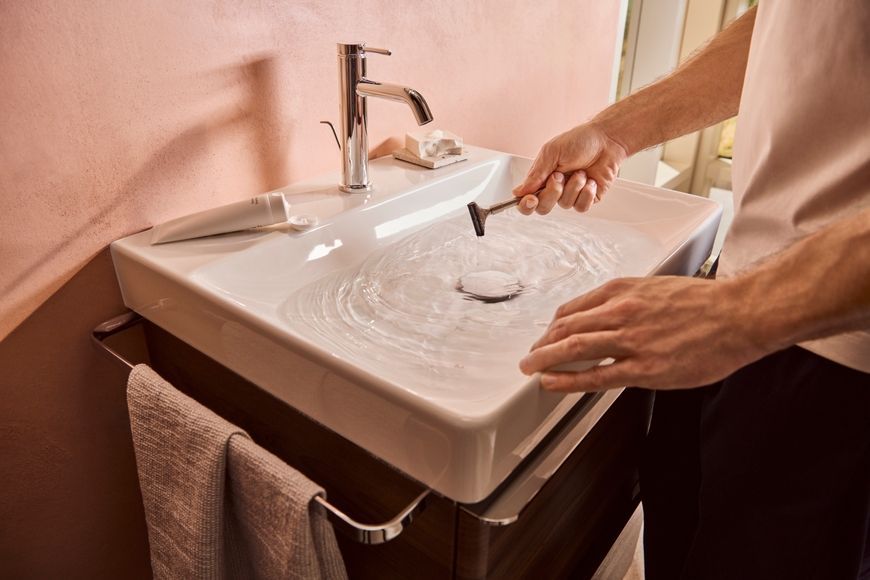 Смеситель для раковины HANSGROHE Tecturis S 110 CoolStart EcoSmart+ Chrome 73314000 хром с донным клапаном - 73314000
