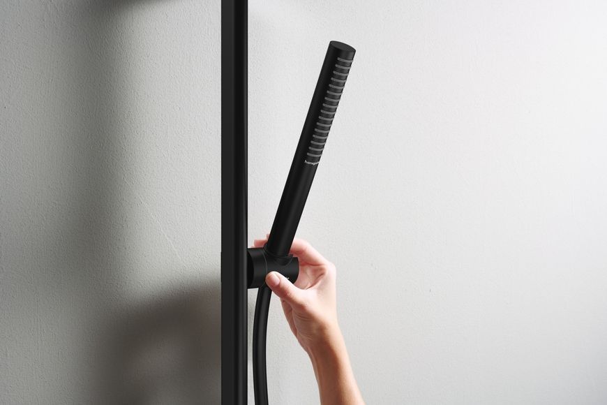 Душовий набір HANSGROHE Pulsify S 100 1jet EcoSmart 65 см Matt Black 24372670 чорний матовий - 24372670