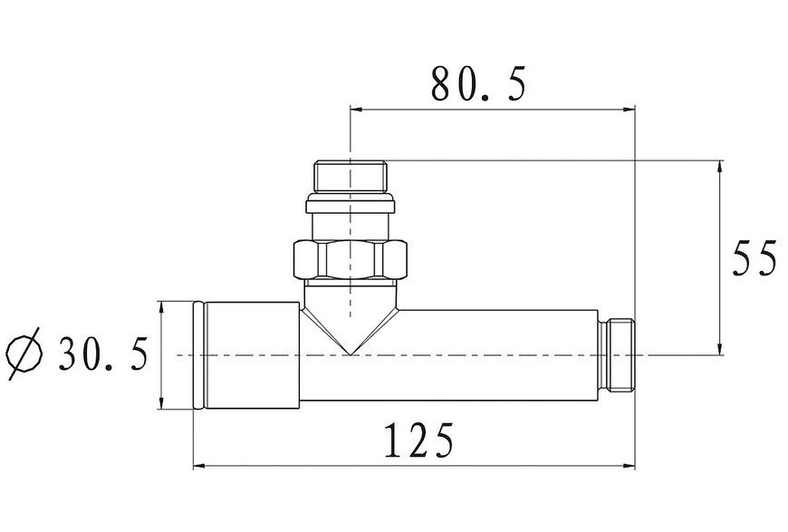 Кран для рушникосушарки кутовий подовжений NAVIN Raftec Chrome 1/2"х1/2", 2 шт. 25-030430-4012 - 25-030430-4012