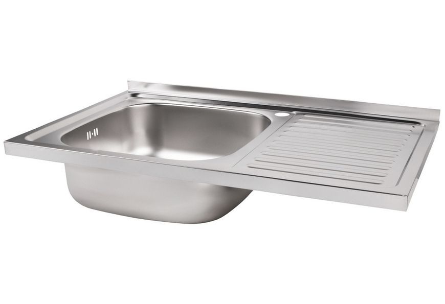 Мийка для кухні накладна Brinex 5080-L Satin 0,6 мм BRIN5080LSAT06 - BRIN5080LSAT06