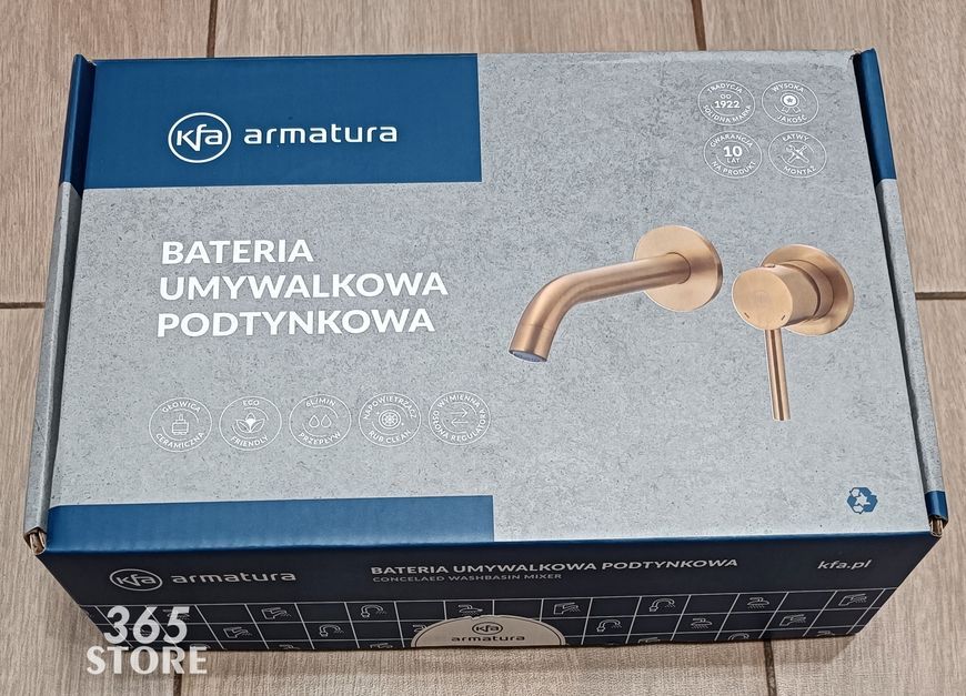 Смеситель для умывальника скрытого монтажа KFA ARMATURA MOZA GOLD 5039-810-31 - 5039-810-31