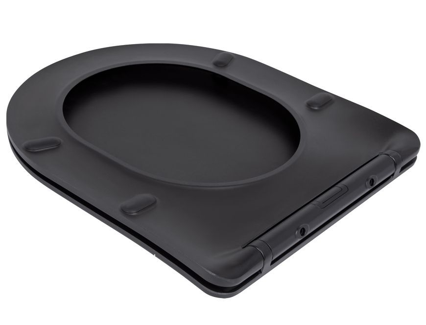 Унітаз підвісний Qtap Robin New Ultra Quiet сидіння Slim Duroplast/Soft-close/Quick relase чорний QT13332381АSMB - QT13332381АSMB