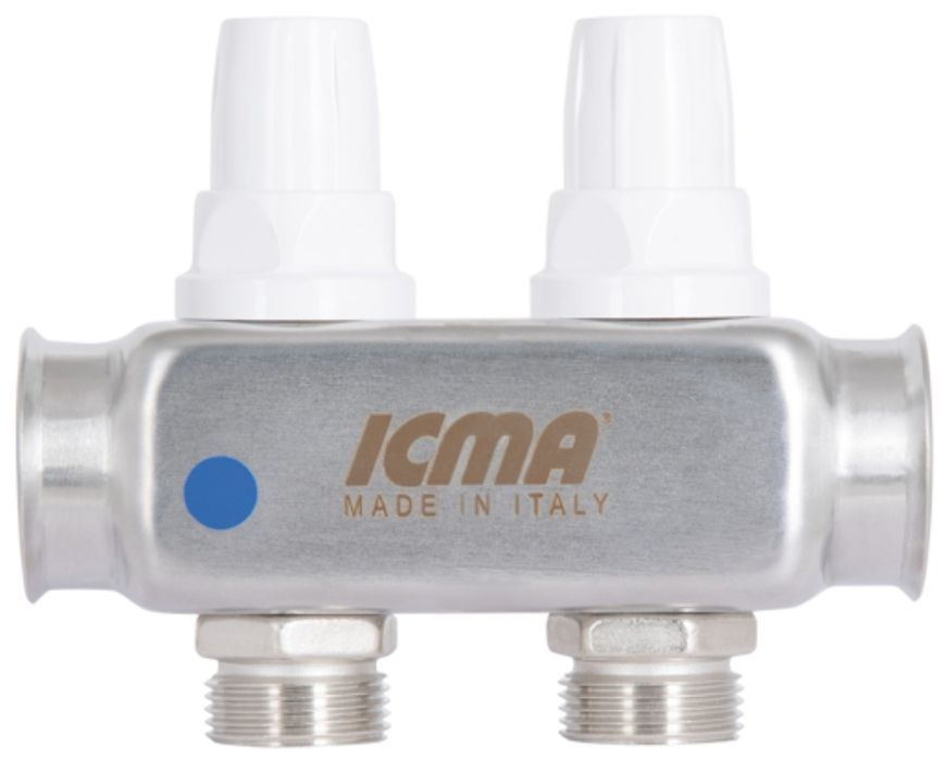 Колектор розподільчий Icma з витратомірами 3/4"х2 виходи №К073 87K073179PG32QU - 87K073179PG32QU