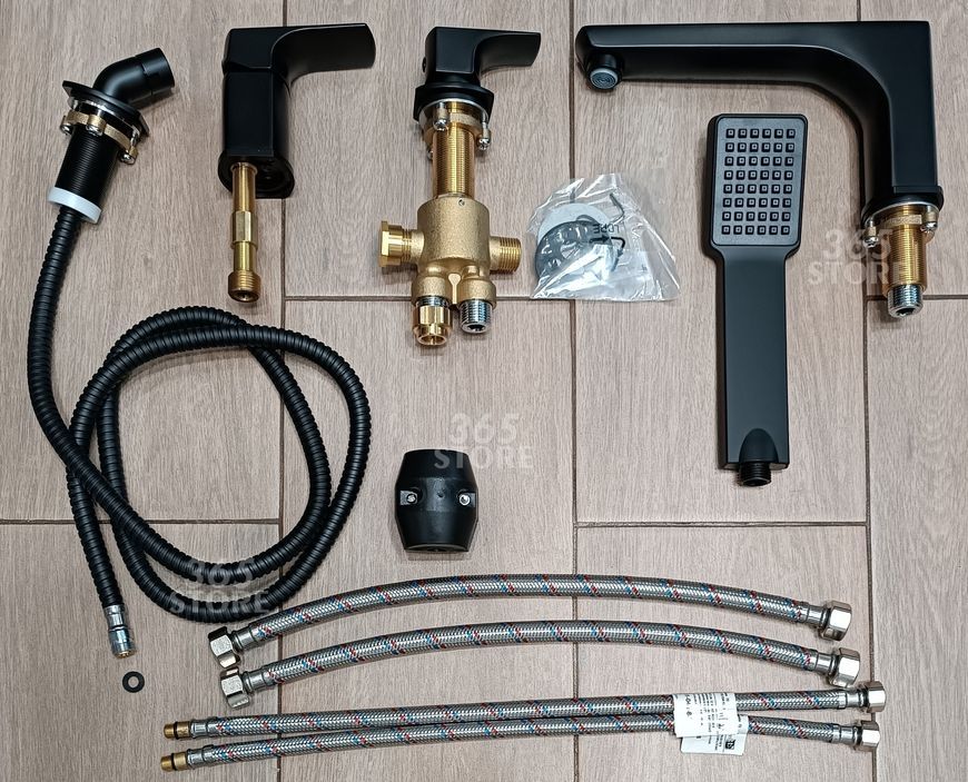 Змішувач з монтажем на борт ванни KFA ARMATURA MOKAIT BLACK 5535-210-81 - 5535-210-81