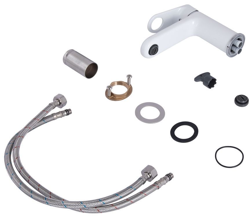 Смеситель для раковины Qtap Jay Chrome/White QTJAY270CRW45551 - QTJAY270CRW45551