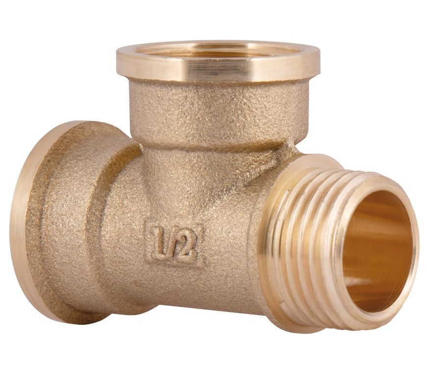 Трійник латунний SD Plus 1/2"ВРх1/2"ВРх1/2"ЗР рівнопрохідний SD41315