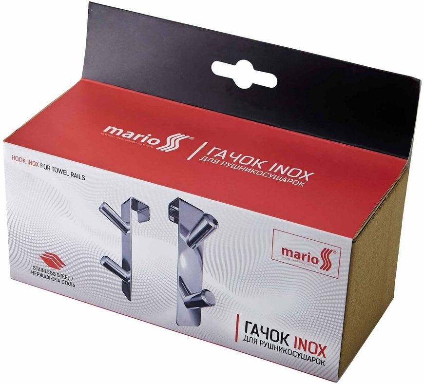 Гачок подвійний навісний для рушникосушарки Mario Inox 4.026.043649.P - 4.026.043649.P