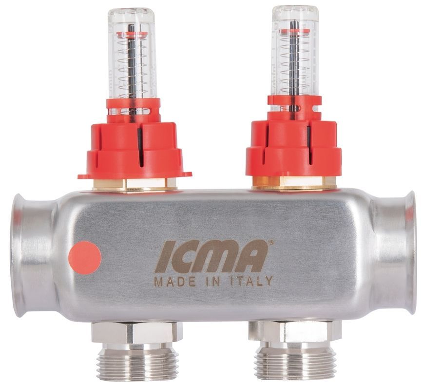 Колектор розподільчий Icma з витратомірами 3/4"х2 виходи №К073 87K073179PG32QU - 87K073179PG32QU
