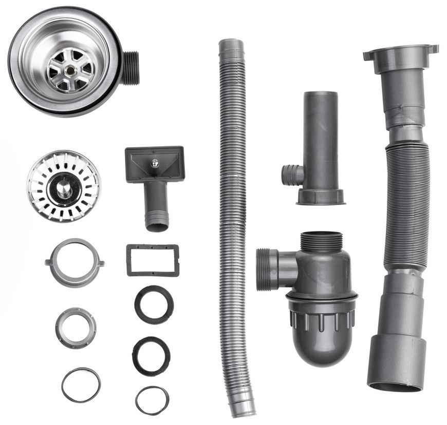 Мийка для кухні накладна Brinex 5080-L Satin 0,6 мм BRIN5080LSAT06 - BRIN5080LSAT06