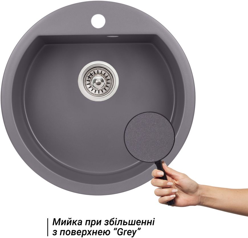 Кухонна мийка QTAP CS D510 Grey (QTD510GRE471) - QTD510GRE471