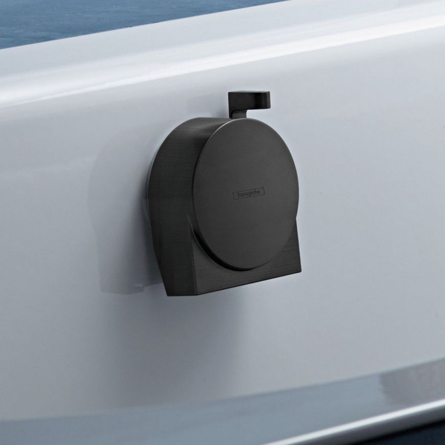 Зовнішня частина HANSGROHE Exafill S до сифону для ванни з механізмом подачі води Matt Black 58117670 чорна матова - 58117670