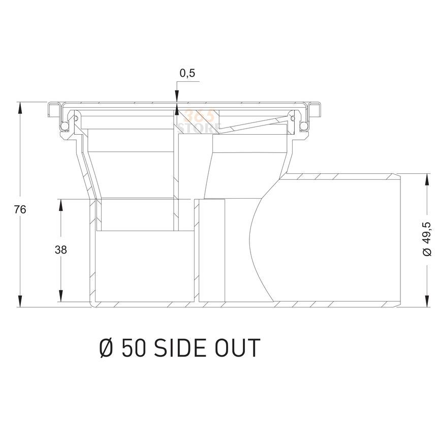 Трап VALTEMO Prima 100x100 мм - VFD-713715