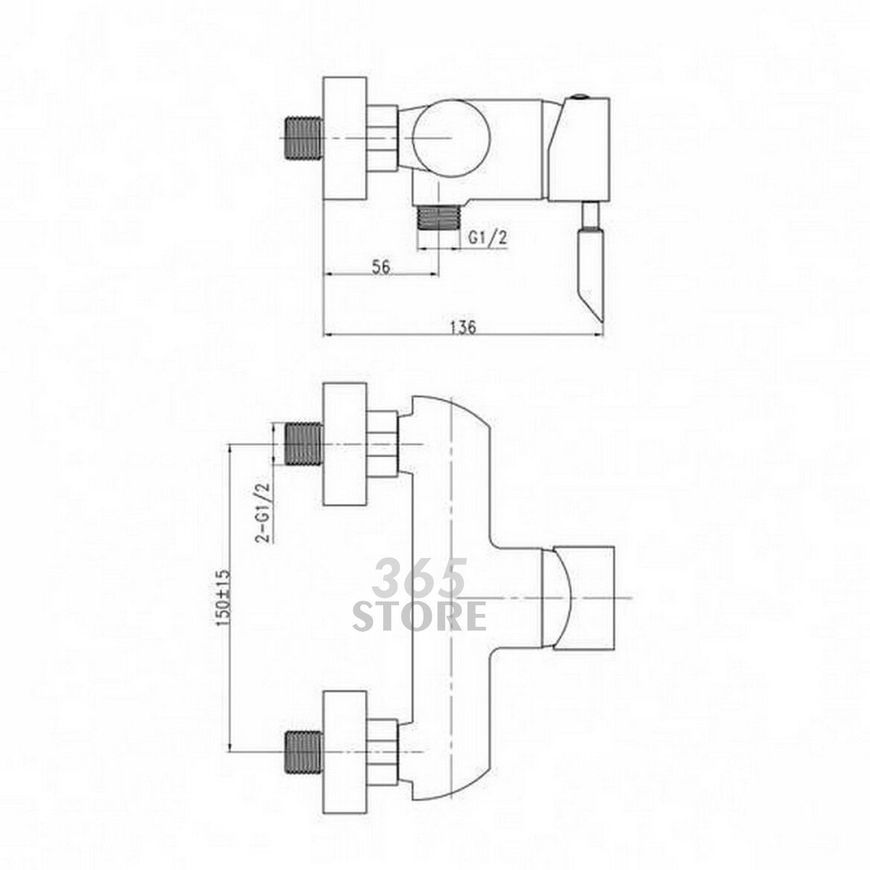 Смеситель для душа Q-TAP Elit СRM 010 - QTELICRM010