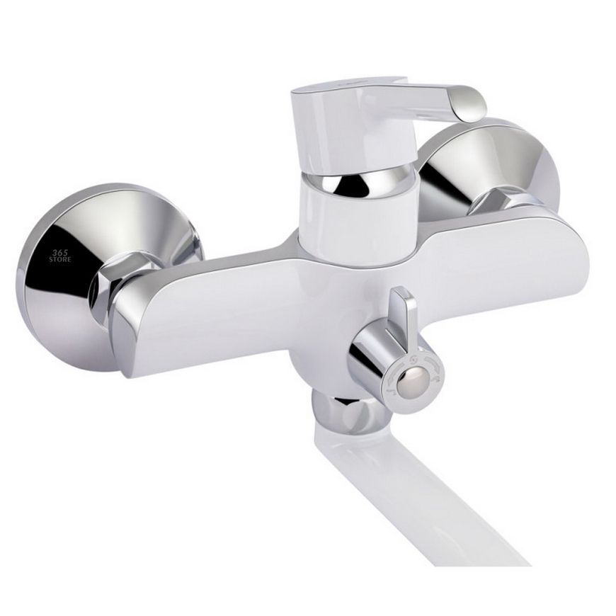 Змішувач для ванни Qtap Grand WCR 005 з довгим виливом Chrome/White QTGRAWCR005 - QTGRAWCR005