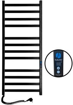 Полотенцесушитель электрический NAVIN Авангард 480х1200 Digital таймер регулятор левый чёрный 12-228152-4812 - 12-228152-4812