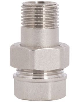 Згін-американка Thermo Alliance Forte 1/2" ВЗ нікельований, прямий, під плоску прокладку, латунь TAFG190W15