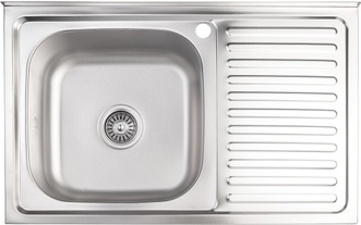 Кухонна мийка LIDZ 5080-L Decor 0,8 мм (180) - LIDZ5080LDEC06